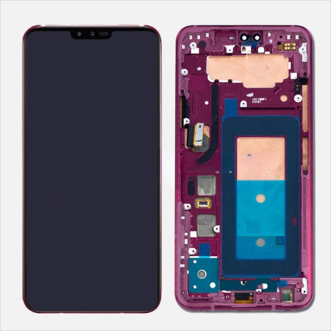 Red OLED Display LCD Touch Screen Digitizer Frame Replacement For LG V40 ThinQ