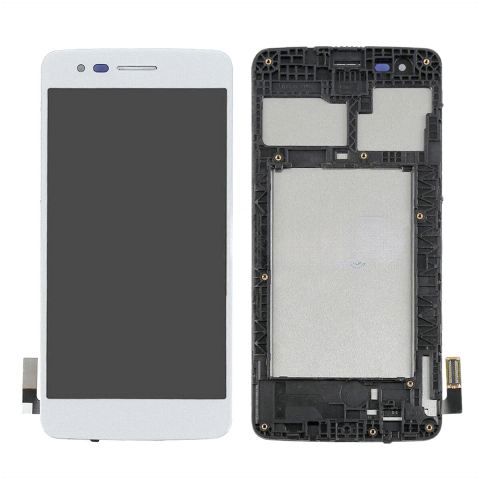 Silver LG Aristo M210 MS210 LV3 K8 2017 Touch Screen Digitizer LCD Display Frame